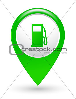 green gas station pointer