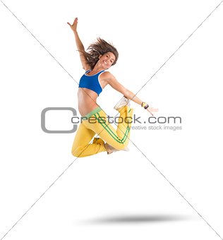 Dancer jumps