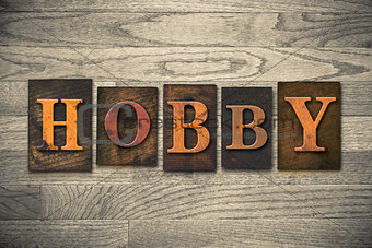 Hobby Wooden Letterpress Concept