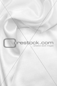 Smooth elegant white silk as background 