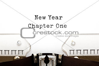 New Year Chapter One Typewriter