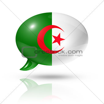 Algerian flag speech bubble