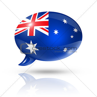 Australian flag speech bubble