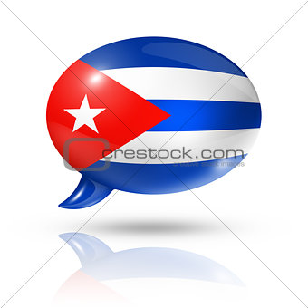 Cuban flag speech bubble