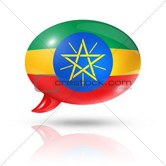 Ethiopian flag speech bubble