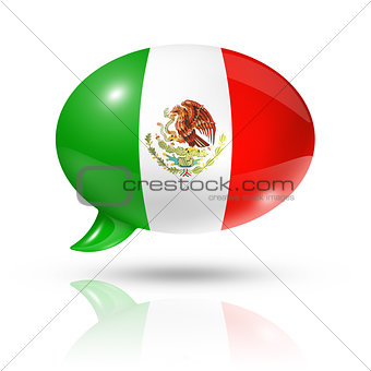 Mexican flag speech bubble