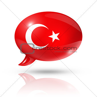 Turkish flag speech bubble