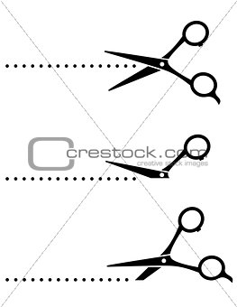 cutting scissors and black points
