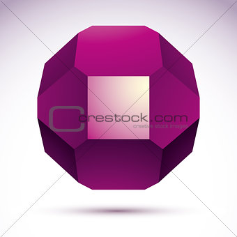 Abstract vector 3D geometric object, clear eps 8.