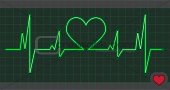 Cardiogram heart love