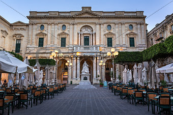 National Library of Malta in the Evening, Valletta, Malta