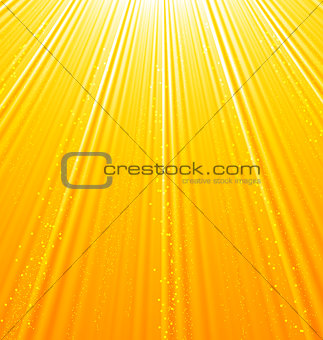 Abstract orange background with sun light rays