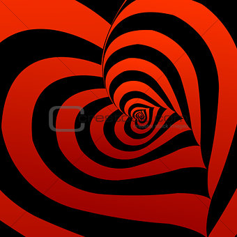 Artistic background with red hearts