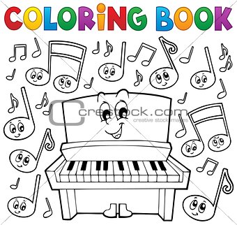 Coloring book music theme image 1
