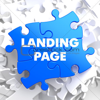 Landing Page on Blue Puzzle.