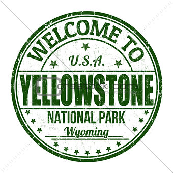 Welcome to Yellowstone stamp