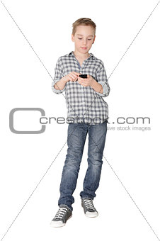 Boy with smartphone