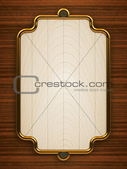 Wooden doorplate vertical