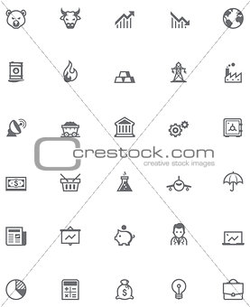 Vector stock market icon set