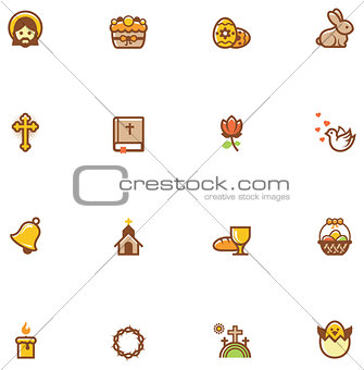 Vector Easter icon set