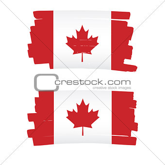 Flag Canada on white background