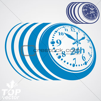 Twenty-four hours a day conceptual vector eps 8 highly detailed 