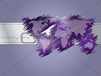 Striped and scribbled purple brochure design