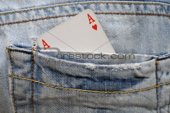 Hide trump - ace of hearts in pocket