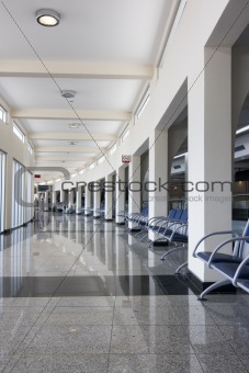Waiting hall of a modern airport