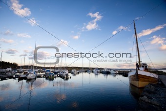 Sailboats in the Evening