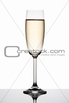 Glass of champagne.