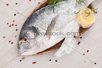 Fish. Seafood background.