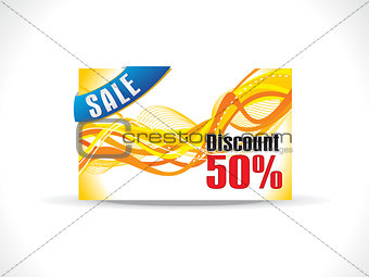 abstract yellow discount card template