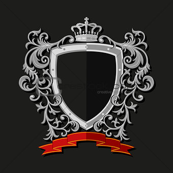 Coat of arms in modern flat style. Vector illustration