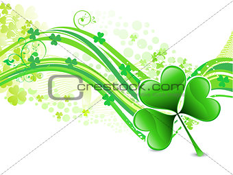 abstract artistic st patrick wave background