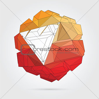 Vector. Abstract 3D geometric illustration.