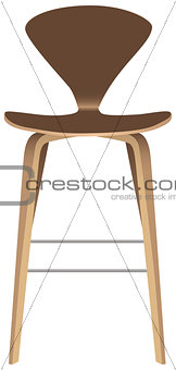 Modern stool with backrest