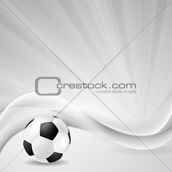 Soccer background with abstract waves