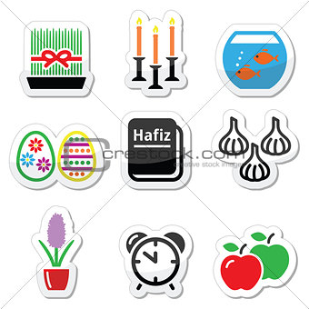 Nowruz - Persian New Year icons set