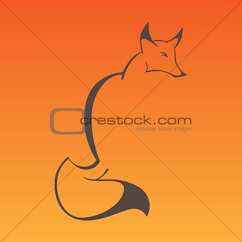 Fox sign in curve lines