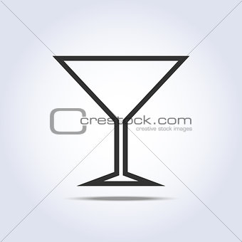 Wine glass simple web icon