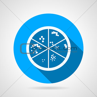 Petri dish round vector icon