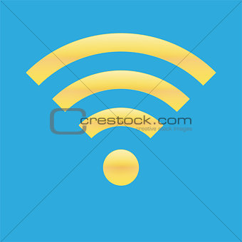 Wifi icon blue yellow color