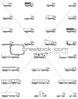 Vector trucks icons