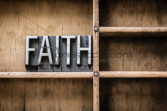 Faith Letterpress Type in Drawer