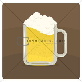 Vector illustration of beer mug 