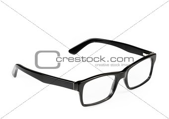 black eye glasses isolated