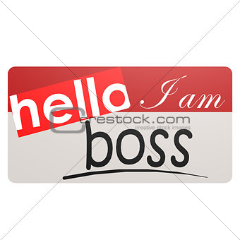 I am boss nametag
