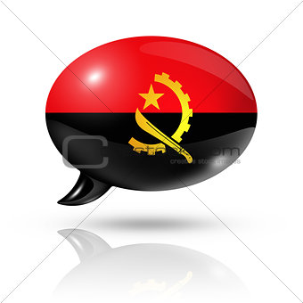 Angolan flag speech bubble