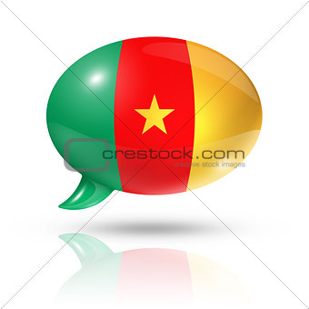 Cameroonian flag speech bubble